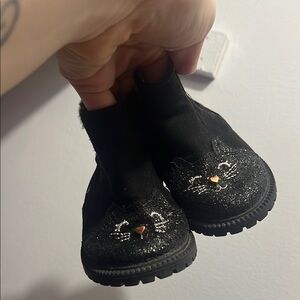Wonder Nation Black Cat Kids Boots